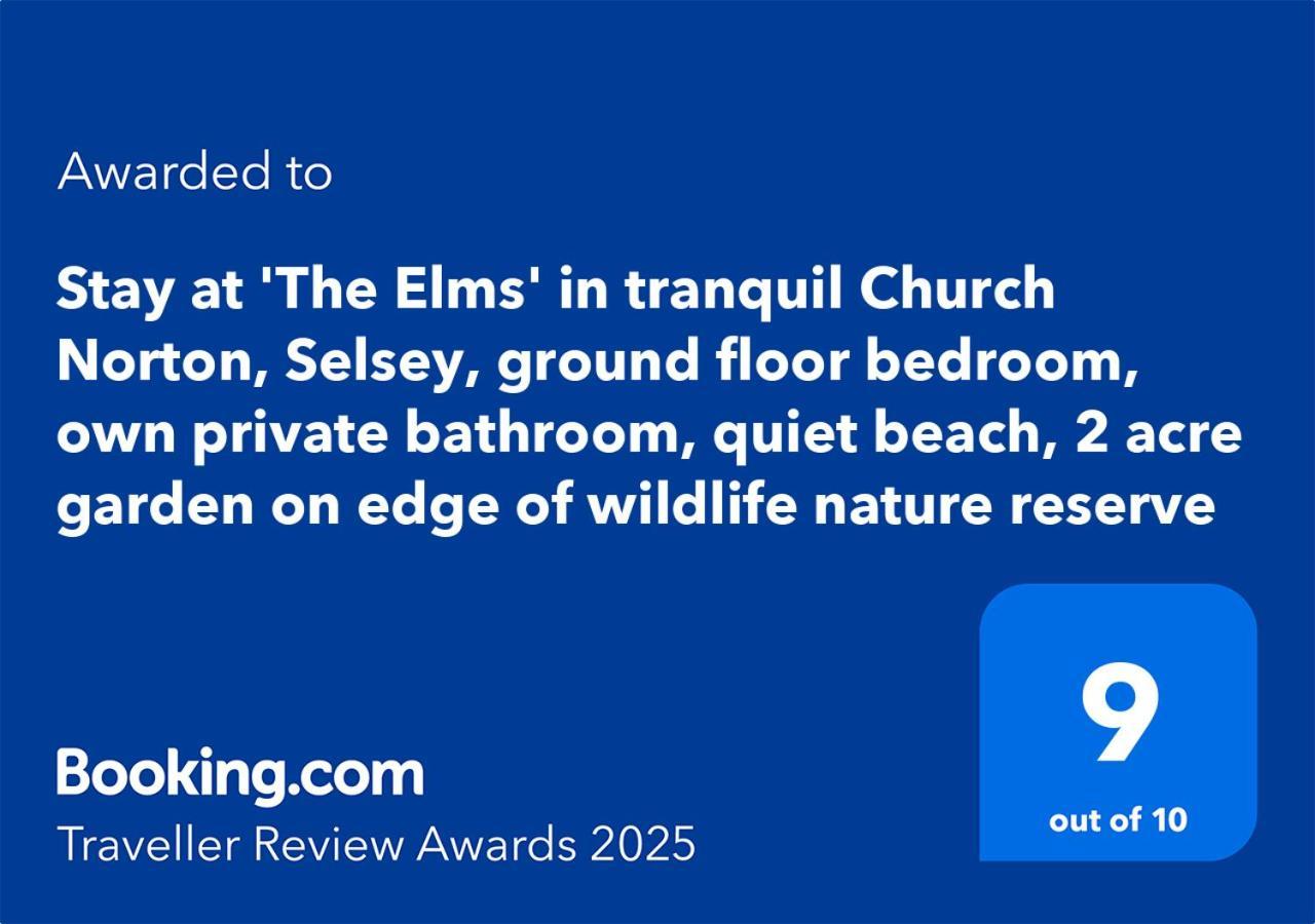 Stay At 'The Elms' In Tranquil Church Norton, Selsey - Ground Floor Bedroom, Own Private Bathroom, Quiet Beach, 2 Acre Garden By The Sea, On Edge Of Wildlife Nature Reserve エクステリア 写真